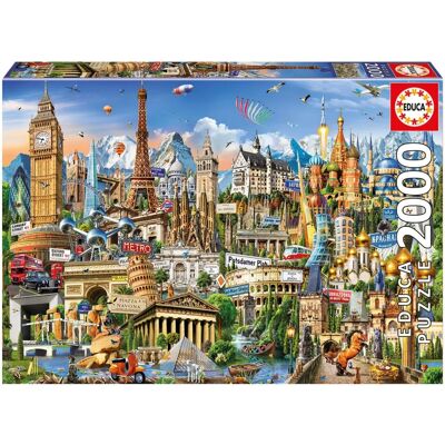 Educa 17697 Puzzel - Europese Landmarks - 2000 Stukjes Educa 17697 Puzzel - Europese Landmarks - 2000 Stukjes