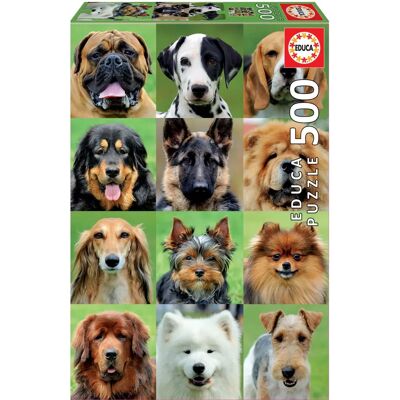 Educa Borras Puzzle Collage de Chiens - 500 Pièces Educa Borras Puzzle Collage de Chiens - 500 Pièces