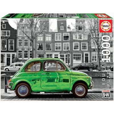 Puzzle Educa 1000 Pezzi - Auto in Bianco e Nero ad Amsterdam Puzzle Educa 1000 Pezzi - Auto in Bianco e Nero ad Amsterdam