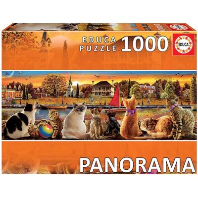 Educa Cats On The Quay Panorama Puzzle - Puzzlespiel Educa Cats On The Quay Panorama Puzzle - Puzzlespiel
