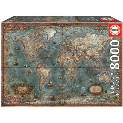 Educa 18017 Puzzle - Weltkarte - 8000 Stück - Puzzle Educa 18017 Puzzle - Weltkarte - 8000 Stück - Puzzle