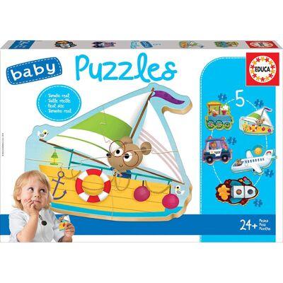 Educa Modell: - Fahrzeuge - 5 Puzzle für Kinder Educa Modell: - Fahrzeuge - 5 Puzzle für Kinder