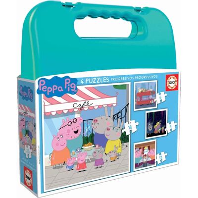 Ensemble de 4 puzzles Peppa Pig - 6-16 pièces - Jouet pour enfants - Publicité Ensemble de 4 puzzles Peppa Pig - 6-16 pièces - Jouet pour enfants - Publicité