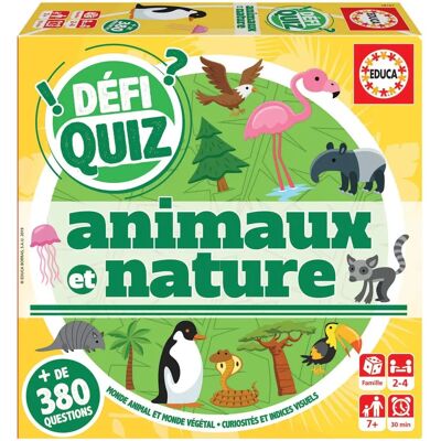Educa Borrás Defi Quiz Animaux et Nature - Jeu de Société Educa Borrás Defi Quiz Animaux et Nature - Jeu de Société