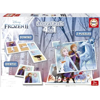 Set de 4 Jeux Frozen Educa - Éducatif et Amusant - Publicité Set de 4 Jeux Frozen Educa - Éducatif et Amusant - Publicité