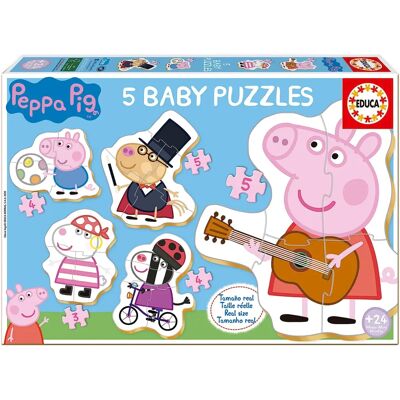 Educa Peppa Pig Baby Puzzle - 2-5 Teile für Kinder Educa Peppa Pig Baby Puzzle - 2-5 Teile für Kinder