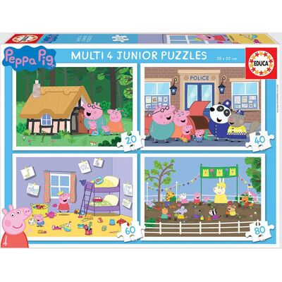 Educa Peppa Pig Puzzle - 20-80 Stück - Für Kinder +5 Educa Peppa Pig Puzzle - 20-80 Stück - Für Kinder +5