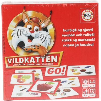 Educa Wildcat GO Kartenspiel - 66 Karten für 2-8 Spieler - Ab 4 Jahren Educa Wildcat GO Kartenspiel - 66 Karten für 2-8 Spieler - Ab 4 Jahren