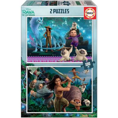 Puzzle Raya e il Drago - 2x100 Pezzi - Giocattolo Educativo Puzzle Raya e il Drago - 2x100 Pezzi - Giocattolo Educativo