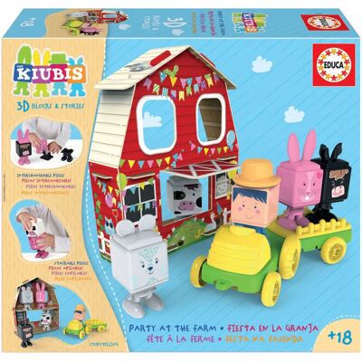 Educa Kiubis Little 3D Blocks Figur - Die Party Farm - Konstruktionsspielzeug Educa Kiubis Little 3D Blocks Figur - Die Party Farm - Konstruktionsspielzeug