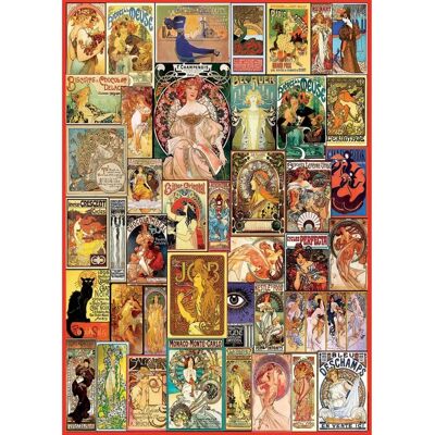 Educa Jugendstil Poster Collage Puzzle - 1000 Stück Educa Jugendstil Poster Collage Puzzle - 1000 Stück