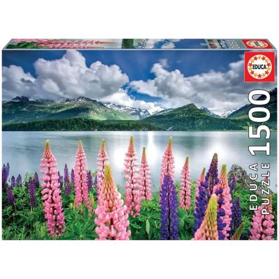 Educa Borras Lupis am Ufer des Sils-Sees - 1500-teiliges Puzzle Educa Borras Lupis am Ufer des Sils-Sees - 1500-teiliges Puzzle