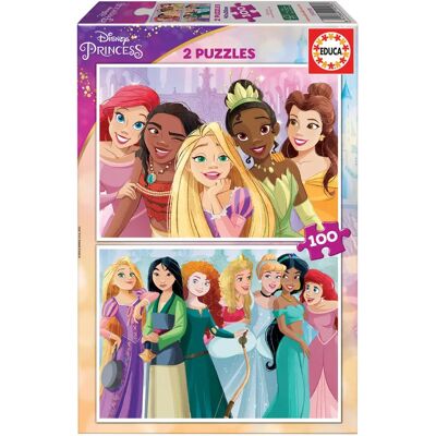 Educa 19298 Puzzel - Disney Princess 2x100 stuks - Puzzel Educa 19298 Puzzel - Disney Princess 2x100 stuks - Puzzel