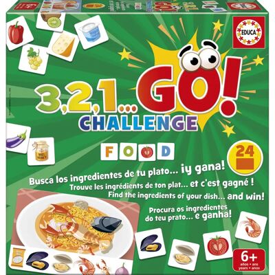 Jogo de tabuleiro Educa 3,2,1 Go Desafio Alimentar Jogo de tabuleiro Educa 3,2,1 Go Desafio Alimentar