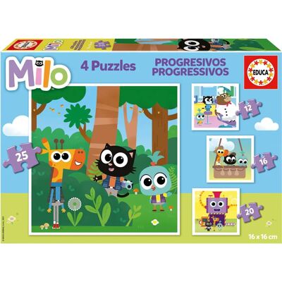 Puzzle Educa Borras Progressif 12-25 Pièces Milo Puzzle Vert - Puzzle Puzzle Educa Borras Progressif 12-25 Pièces Milo Puzzle Vert - Puzzle