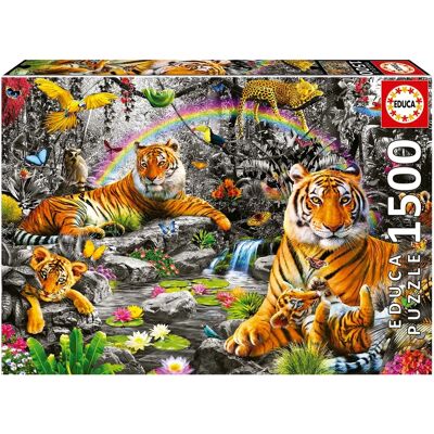Educa Stralende Jungle Puzzel - 1500 Stukjes - Kleurrijk - 85x60cm Educa Stralende Jungle Puzzel - 1500 Stukjes - Kleurrijk - 85x60cm