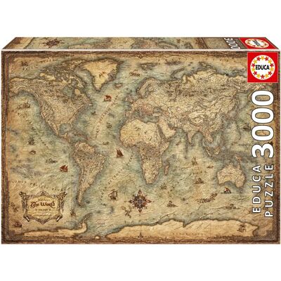 Educa Map Puzzle 3000 Pieces - Puzzle Educa Map Puzzle 3000 Pieces - Puzzle