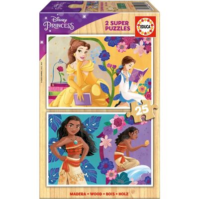 Disney Princess Holzpuzzle-Set - Bella + Moana - 25 Teile Disney Princess Holzpuzzle-Set - Bella + Moana - 25 Teile