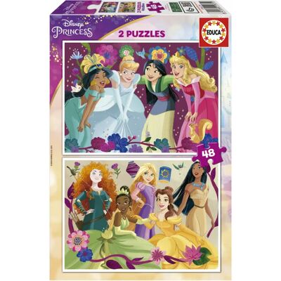 Educa 19675 Puzzle - 2x48 Disney Prinzessinnen - Puzzlespiele Educa 19675 Puzzle - 2x48 Disney Prinzessinnen - Puzzlespiele
