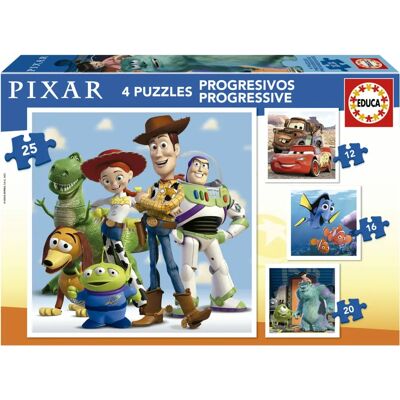 Educa 19681 Puzzle - Disney Pixar - Progressives 4er-Set Educa 19681 Puzzle - Disney Pixar - Progressives 4er-Set