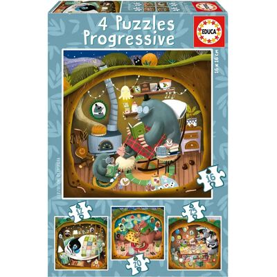 Educa Waldgeschichten Progressives Puzzle - 12-25 Teile Educa Waldgeschichten Progressives Puzzle - 12-25 Teile
