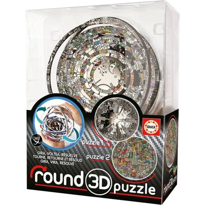 Puzzle Educa Redondo 3D - Rompecabezas 3D de Plástico para +8 Años Puzzle Educa Redondo 3D - Rompecabezas 3D de Plástico para +8 Años