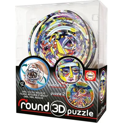 Educa Borras Ronde 3D Abstract Puzzel - Puzzle Educa Borras Ronde 3D Abstract Puzzel - Puzzle