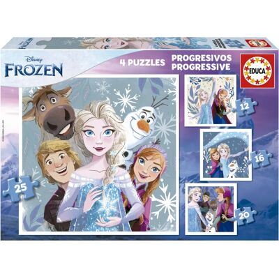 Educa Frozen Puzzelset - 12-25 Stukjes - Progressieve Moeilijkheid Educa Frozen Puzzelset - 12-25 Stukjes - Progressieve Moeilijkheid