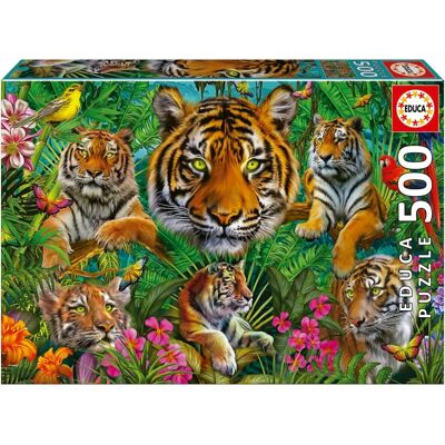 Puzzle Educa Jungle Tygří 500 Dílů - Vzdělávací a Zábavné Puzzle Educa Jungle Tygří 500 Dílů - Vzdělávací a Zábavné