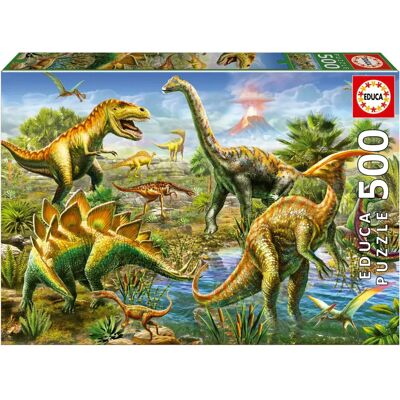 Puzzle Educa 500 Piezas - Patio Jurásico - Adultos Puzzle Educa 500 Piezas - Patio Jurásico - Adultos
