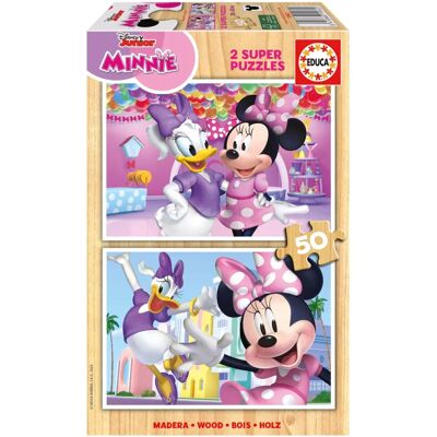 Quebra-cabeça Minnie Mouse Disney - 50 Peças para Crianças +4 anos Quebra-cabeça Minnie Mouse Disney - 50 Peças para Crianças +4 anos