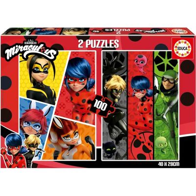 Educa Miraculous Ladybug Skládačka - 100 Kusů, Barevná Educa Miraculous Ladybug Skládačka - 100 Kusů, Barevná