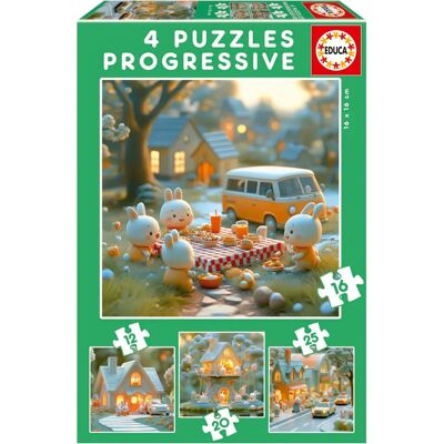 Educa Puzzelset - Stad van Konijntjes - 12-25 Stukken Educa Puzzelset - Stad van Konijntjes - 12-25 Stukken