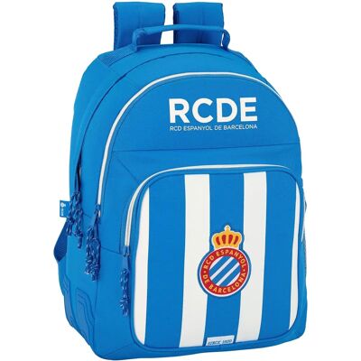Mochila esportiva RCD Espanyol Azul e Branco - Mochila escolar Mochila esportiva RCD Espanyol Azul e Branco - Mochila escolar