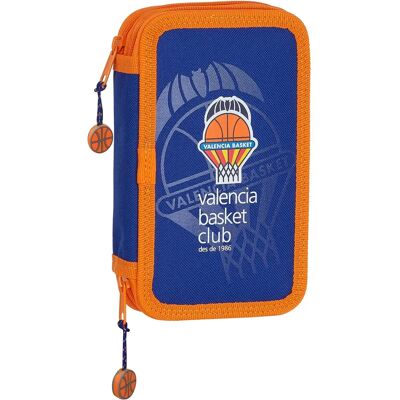 Valencia Basket M854 Blauw Oranje - Etui voor potloden Valencia Basket M854 Blauw Oranje - Etui voor potloden