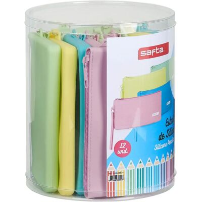 Pochette en silicone Safta - 12 Couleurs variées Sac scolaire Pochette en silicone Safta - 12 Couleurs variées Sac scolaire