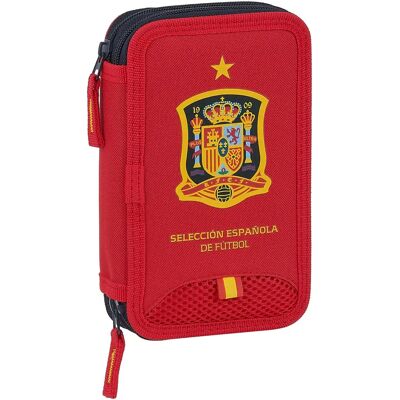 Real Federación Española de Fútbol M854 Czerwony Podwójny Piórnik - Piórnik Real Federación Española de Fútbol M854 Czerwony Podwójny Piórnik - Piórnik