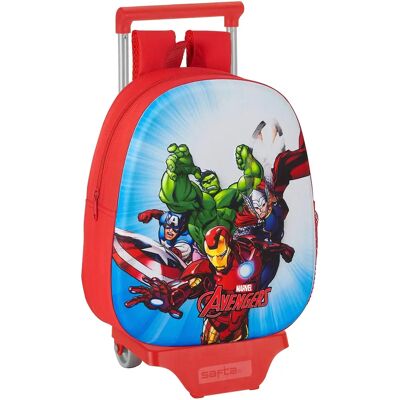Marvel Avengers Röd 3D Skolväska med Hjul - Ryggsäck Marvel Avengers Röd 3D Skolväska med Hjul - Ryggsäck