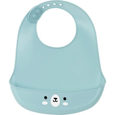 Safta Bib Bear Silicone Light Blue - Bib Safta Bib Bear Silicone Light Blue - Bib