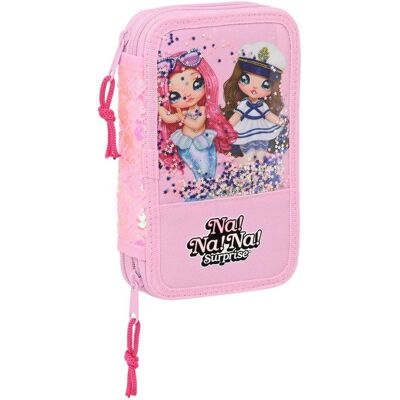 Estuche doble de lápices Na Na Na Surprise - Rosa - 28 piezas - Estuche Estuche doble de lápices Na Na Na Surprise - Rosa - 28 piezas - Estuche