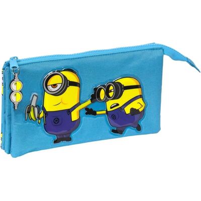 Minions Trefaldig Bärbar Blå - Pennfodral Minions Trefaldig Bärbar Blå - Pennfodral