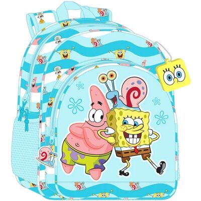 Sac d'école Spongebob Stay Positive Bleu Blanc - Sac à dos pour enfants - Publicité Sac d'école Spongebob Stay Positive Bleu Blanc - Sac à dos pour enfants - Publicité