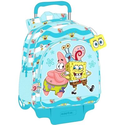 Safta - Sac à dos scolaire avec roues Spongebob Reste positif Bleu Blanc - Sac à dos scolaire - Publicité Safta - Sac à dos scolaire avec roues Spongebob Reste positif Bleu Blanc - Sac à dos scolaire - Publicité