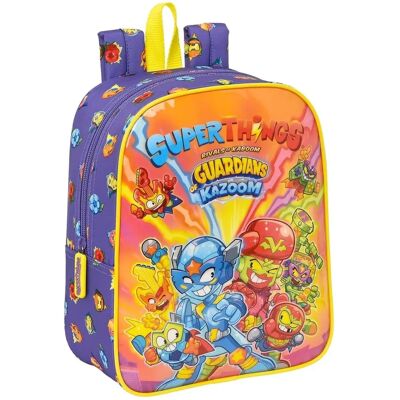 Sac d'école SuperThings Guardians of Kazoom Violet Jaune - Publicité Sac d'école SuperThings Guardians of Kazoom Violet Jaune - Publicité