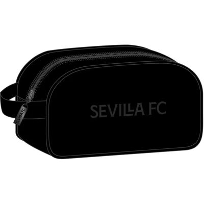 Sac à Toilette Scolaire Sevilla Fútbol Club Teen Noir - 26x15x12cm Sac à Toilette Scolaire Sevilla Fútbol Club Teen Noir - 26x15x12cm