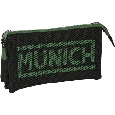Estuche Escolar Munich Caviar Negro - 3 Compartimentos Estuche Escolar Munich Caviar Negro - 3 Compartimentos