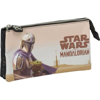 Star Wars Dubbelt pennfodral The Mandalorian - Skolsak Star Wars Dubbelt pennfodral The Mandalorian - Skolsak
