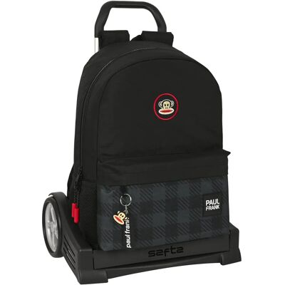 Zaino scolastico con ruote Paul Frank Campers - Nero - 30x46x14 cm Zaino scolastico con ruote Paul Frank Campers - Nero - 30x46x14 cm