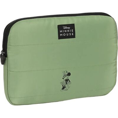 Minnie Mouse Laptophoes - Militair groen - 31x23cm Minnie Mouse Laptophoes - Militair groen - 31x23cm