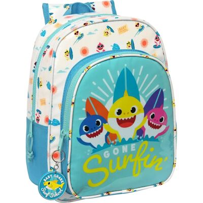 Plecak szkolny Baby Shark Surfing Niebieski Biały - Ergonomiczne wypełnienie Plecak szkolny Baby Shark Surfing Niebieski Biały - Ergonomiczne wypełnienie